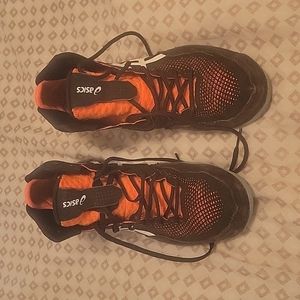 COPY - Orange and black men's Asics wrestling shoes size 7.5